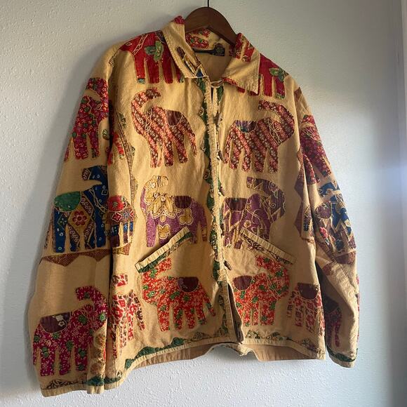 Vintage Tropical Patchwork Safari Animals Crewneck - Picture 5 of 8